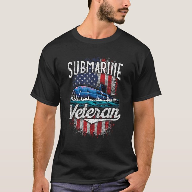 Camiseta Submarino veterano gracioso marino retirado de la  (Anverso)