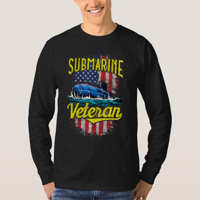 Camiseta Submarino Veterano Retirado Submarino Ser Silencio (Anverso)