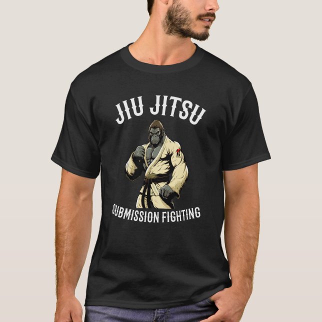 Camiseta Submission Gorilla Brazilian Jiu Jitsu MMA Grappli (Anverso)