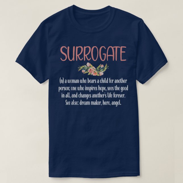 Camiseta Subrogate Mom Definition Orgullosa Carrier Gestaci (Diseño del anverso)