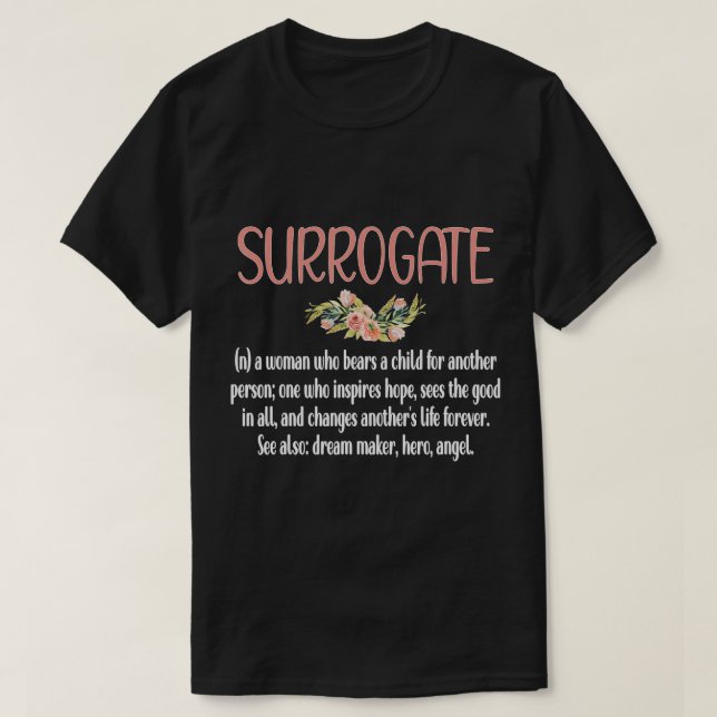 Camiseta Subrogate Mom Definition Orgullosa Carrier Gestaci (Diseño del anverso)