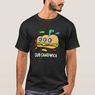 Camiseta Subsandwich Funny Food Pun Dark BG