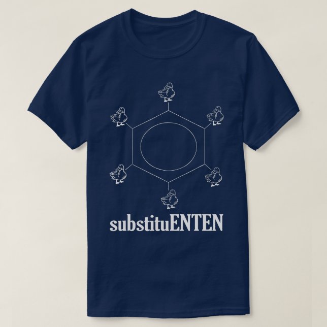 Camiseta Substitución Química Molécula Química Científica Q (Diseño del anverso)