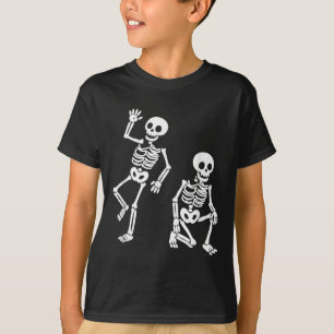 Camiseta Subtil antiTrump mensaje oculto bailando esqueleto