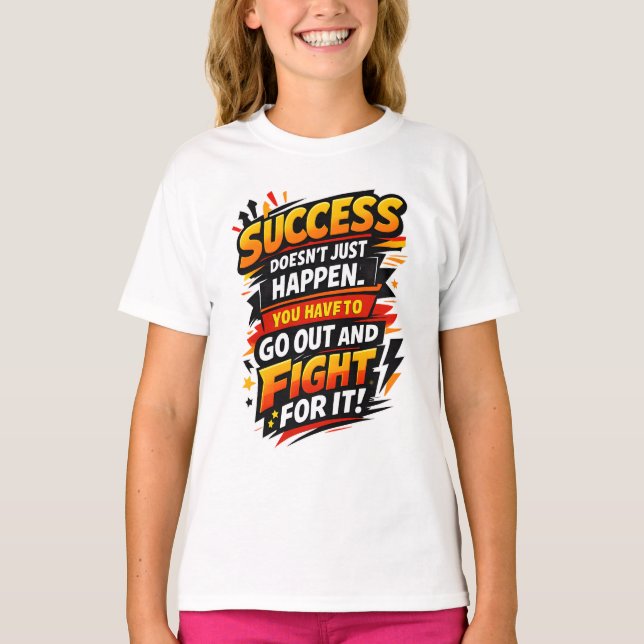 Camiseta Success Fighter Quote (Anverso)