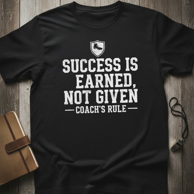 Camiseta Success Is Earned Not Given —Coach’s Rule Motivate (Subido por el creador)