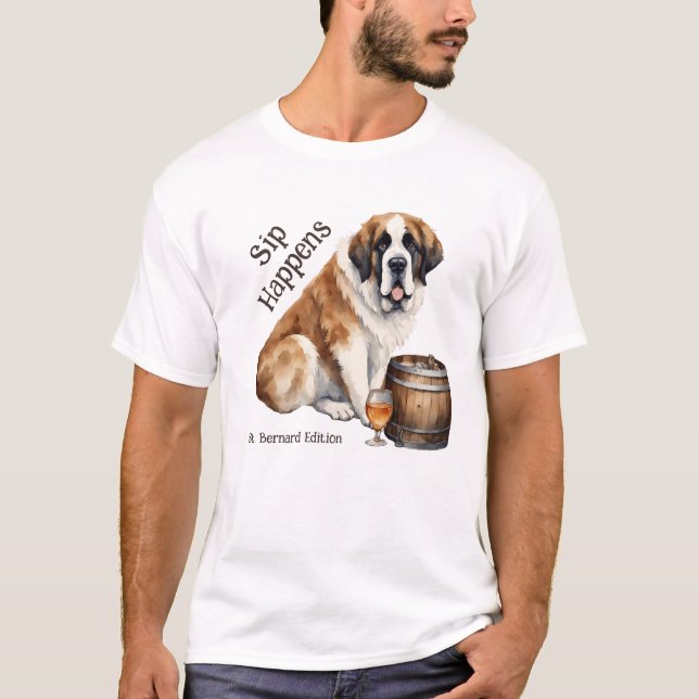 Camiseta Sucede la sip de perro de San Bernardo (Anverso)
