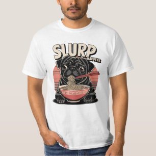 Camiseta Sucede un agujereado gracioso de Pug que come Rame