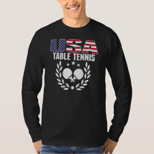 Camiseta Suceso del equipo de tenis de mesa de la bandera d
