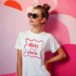 Camiseta sucia de treinta tripulantes para Fiesta<br><div class="desc">Celebra el gran hito "sucio treinta" con estilo con nuestra sucia camiseta de la Triple Triple, perfecta para tu equipo de fiestas de 30 años. Esta camisa de moda presenta un divertido diseño de "Talk Thirty To Me" y es una gran idea de regalo de cumpleaños número 30 para cualquiera...</div>