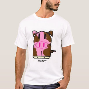 Camiseta sucia del cerdo