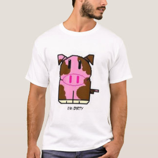 Camiseta sucia del cerdo