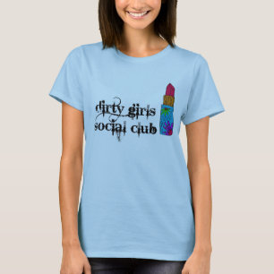 Camiseta sucia del club social de los chicas