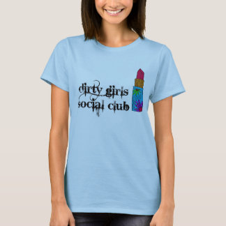 Camiseta sucia del club social de los chicas