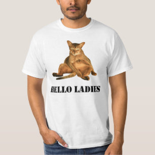 Camiseta sucia del gato, hola camiseta gráfica