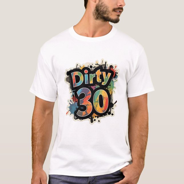 Camiseta Sucio 30 Tee de bandeja colorida (Anverso)