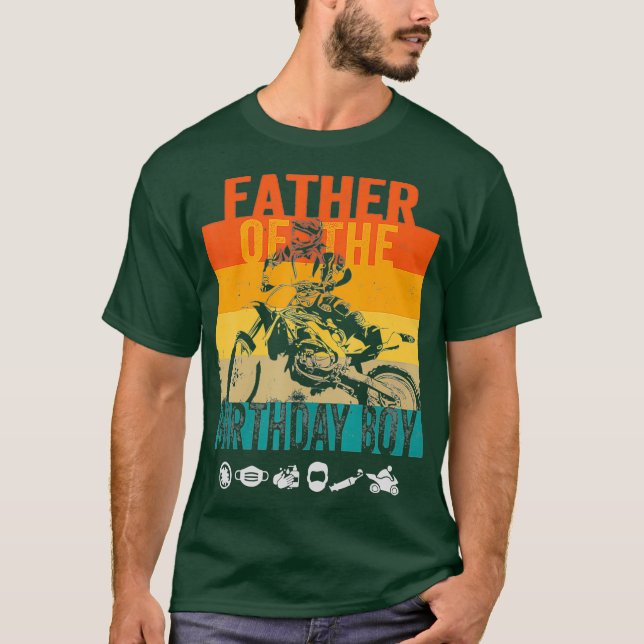 Camiseta Sucio Padre De Bicicleta Tee Motocross Vintage (Anverso)