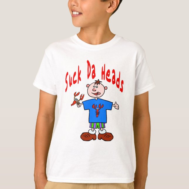 Camiseta Suck Da Heads: Niños Personalizados De Langosta (Anverso)