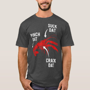 Camiseta Suck Heads Pinch Tails Funny Crawfish Hervir Maris