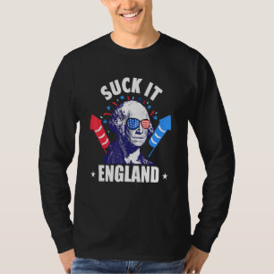 Camiseta Suck It England 4 De Julio George Washington