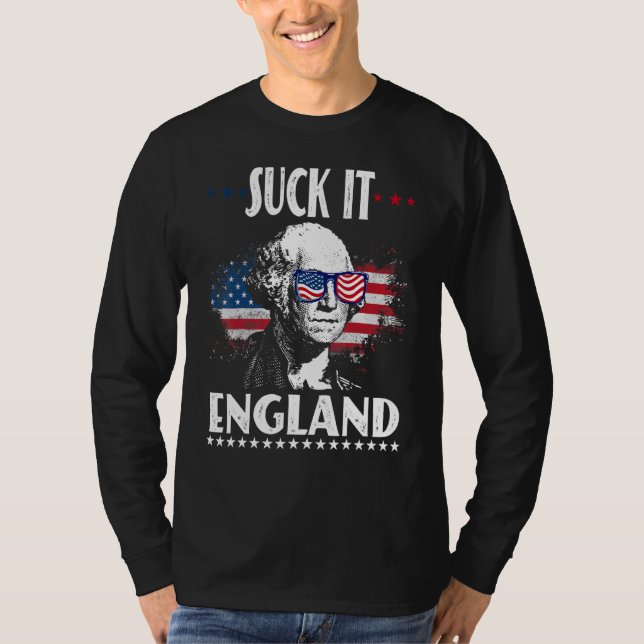 Camiseta Suck It England 4 De Julio - George Washington (Anverso)
