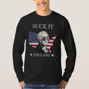 Camiseta Suck It England 4 De Julio George Washington 177