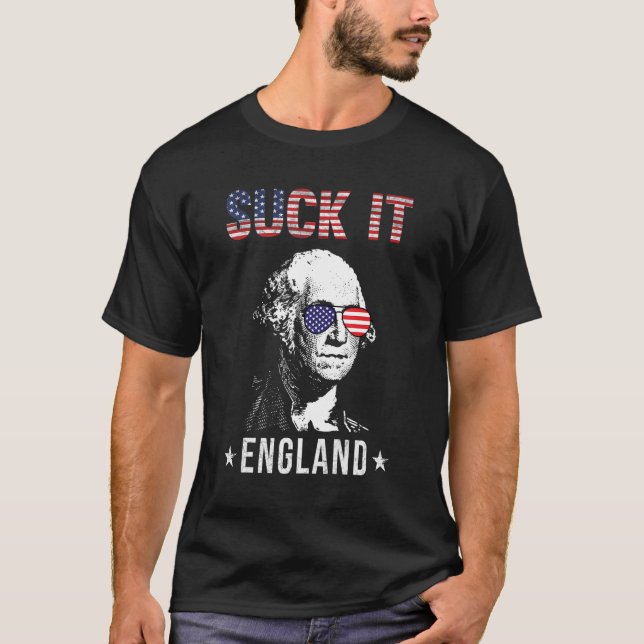 Camiseta Suck It England 4 De Julio - George Washington 6 (Anverso)