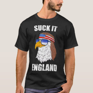 Camiseta Suck It England Eagle Mullet 4 De Julio Para Hombr