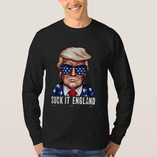 Camiseta Suck it England Funny 4 De Julio (Anverso)