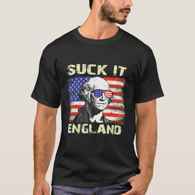Camiseta Suck It England George Washington (Anverso)