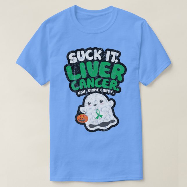 Camiseta Suck It Hepal Cancer Gimme Candy Funny Boo Ghost H (Diseño del anverso)