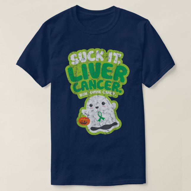 Camiseta Suck It Hepal Cancer Gimme Candy Funny Boo Ghost H (Diseño del anverso)
