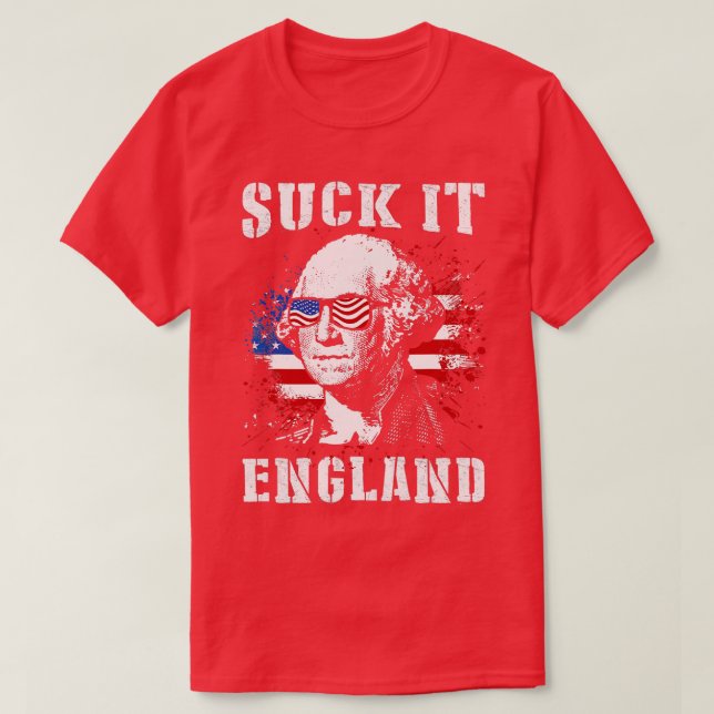 Camiseta Suck it Inglaterra divertido 4 de julio Día de la  (Diseño del anverso)