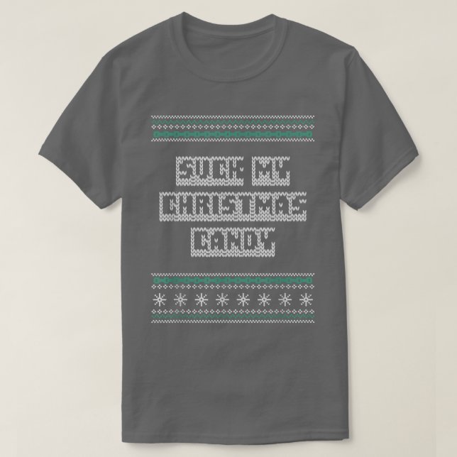 Camiseta Suck Mis Navidades Candy Parejas Amantes del Humor (Diseño del anverso)