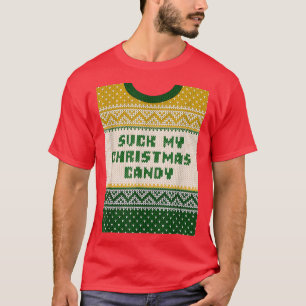 Camiseta Suck Mis Navidades Candy Parejas Amantes del Humor
