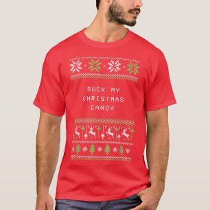 Camiseta Suck Mis Navidades Candy Parejas Amantes del Humor