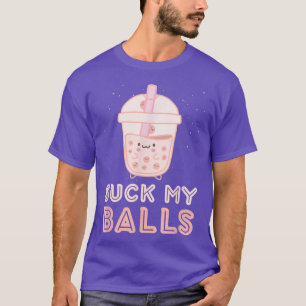 Camiseta Suck My Balls Boba Tea Bubble Kawaii Face