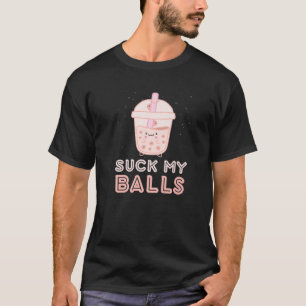 Camiseta Suck My Balls Boba Tea Bubble Kawaii Face
