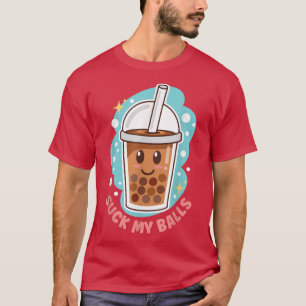 Camiseta Suck My Balls Bubble Tea Milk Tea Boba Tea Pearl M