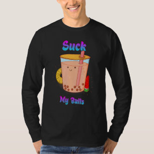 Camiseta Suck My Balls Bubble Tea Sarcástico