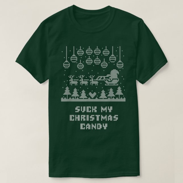 Camiseta Suck My Christmas Candy Couples Adult Humor Lovers (Diseño del anverso)