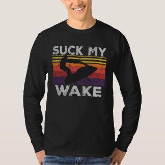 Camiseta Suck My Wake Jet Ski Retro 70s 80S Jet Skiing Vin