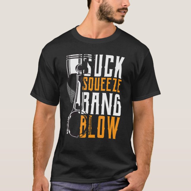 Camiseta Suck Squeeze Bang & Blow Car and Motorcycle (Anverso)