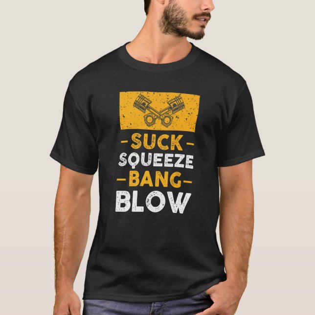 Camiseta Suck Squeeze Bang Blow Car Guy (Anverso)
