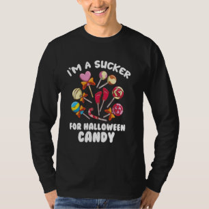Camiseta Sucker Para Halloween Candy Trick O Trate Lollipop