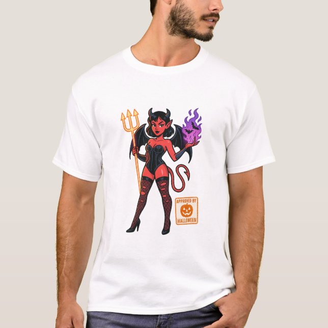 Camiseta Sucubus Personalizado de Halloween - Oscuro y jugu (Anverso)