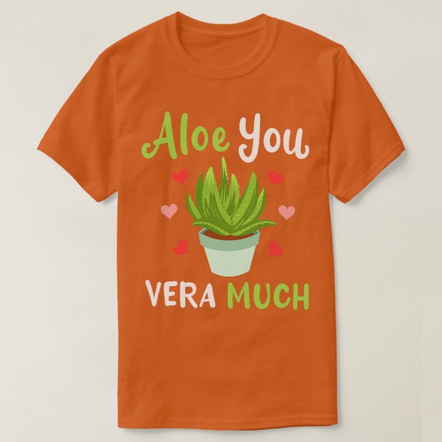 Camiseta Suculenta planta de Aloe Vera (Diseño del anverso)