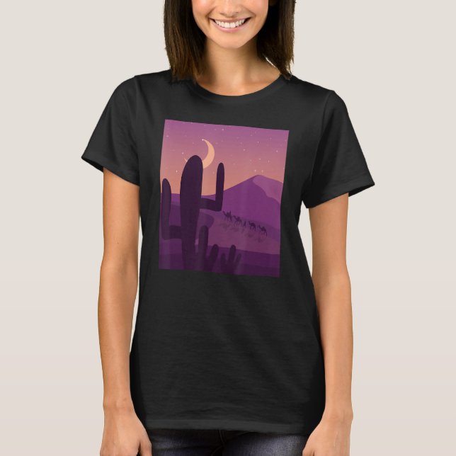 Camiseta Suculenta Planta Desierta Cacti Moonlight Cactus (Anverso)