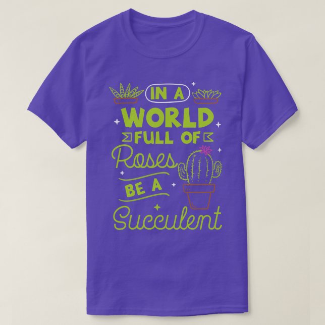 Camiseta Suculentas plantas 1 (Diseño del anverso)