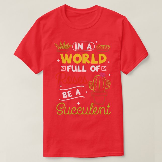 Camiseta Suculentas plantas 2 (Diseño del anverso)
